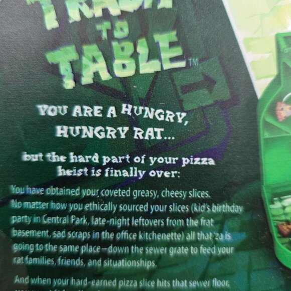 Trash To Table Board Game By Hasbro Games Ages 8+ 2-6 Players Hungry Rat Theme 2 - Picture 5 of 7